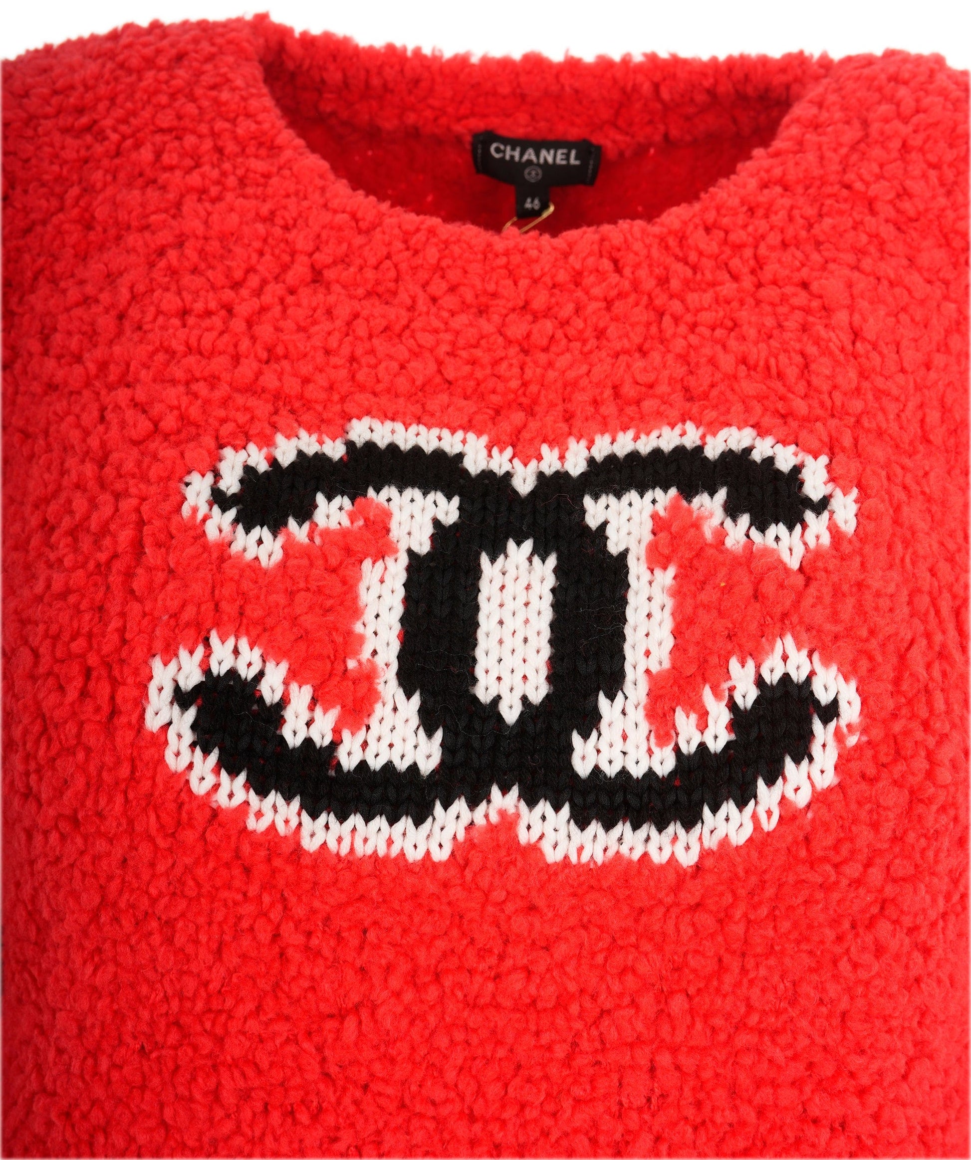 Chanel Super Rare Red CC Sweater  ALC1755