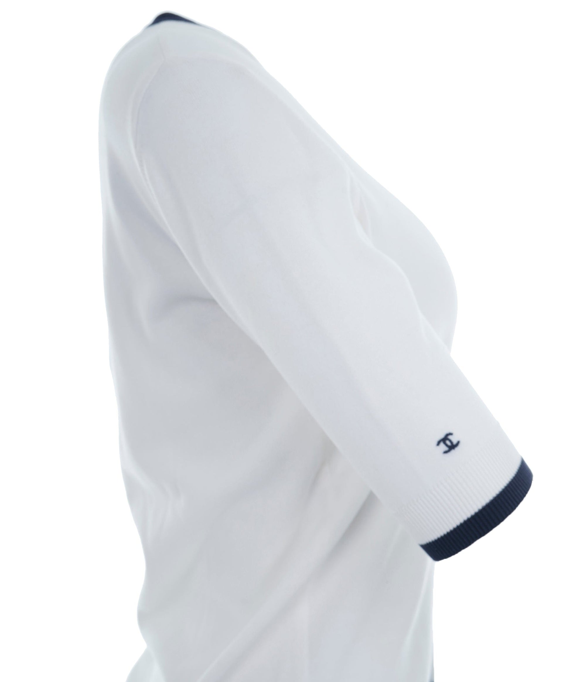 Chanel White Navy Top ASC5128