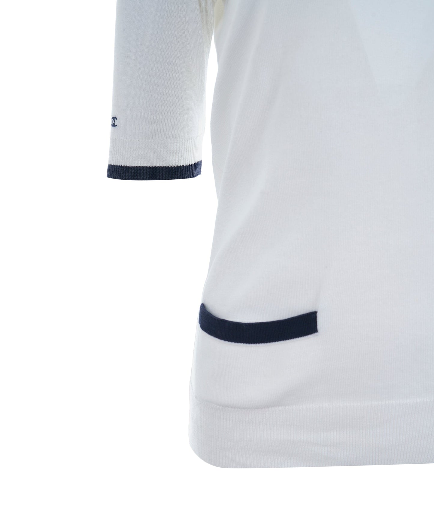 Chanel White Navy Top ASC5128