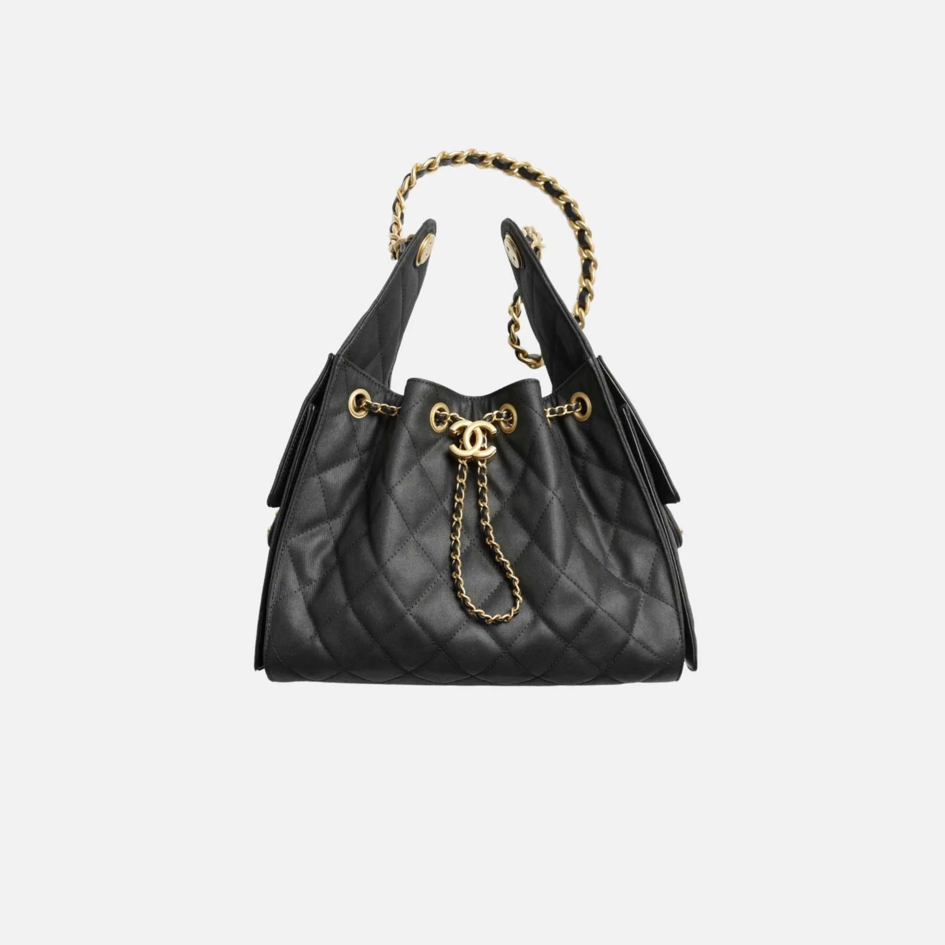 Chanel Small 25 Bag in Canvas and Gold Metal