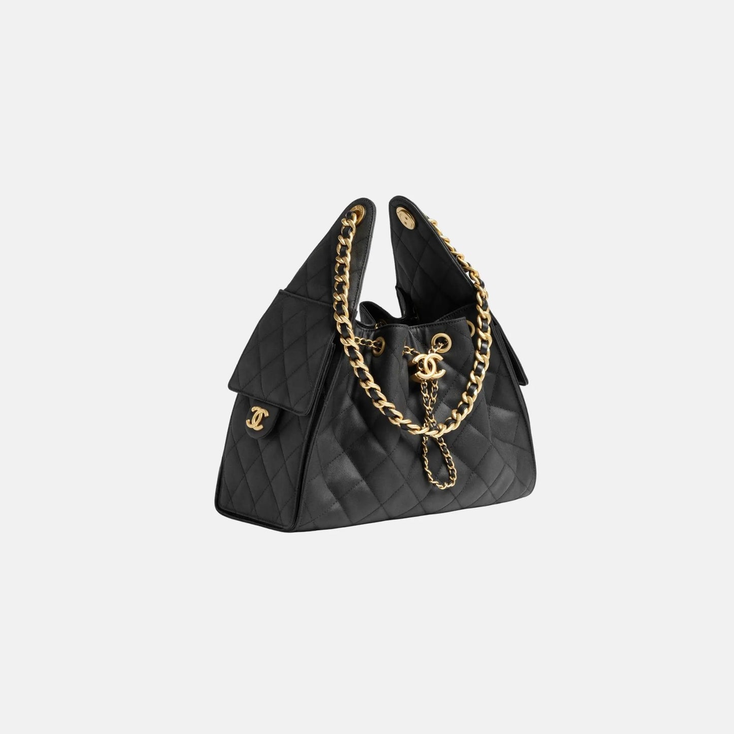 Chanel Small 25 Bag in Canvas and Gold Metal