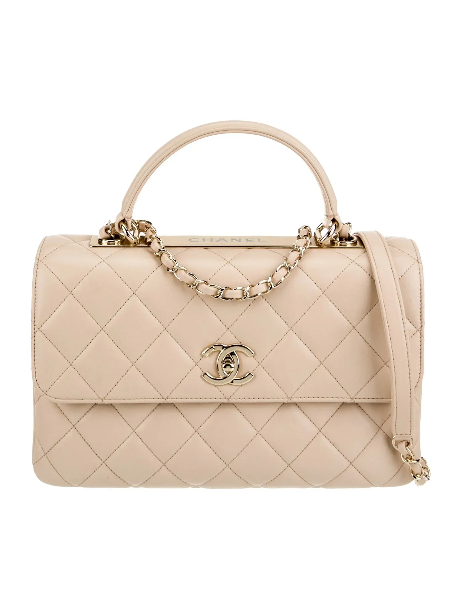 Chanel QUILTED CC FLAP Small Leather Shoulder Bag