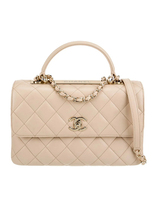 Chanel QUILTED CC FLAP Small Leather Shoulder Bag