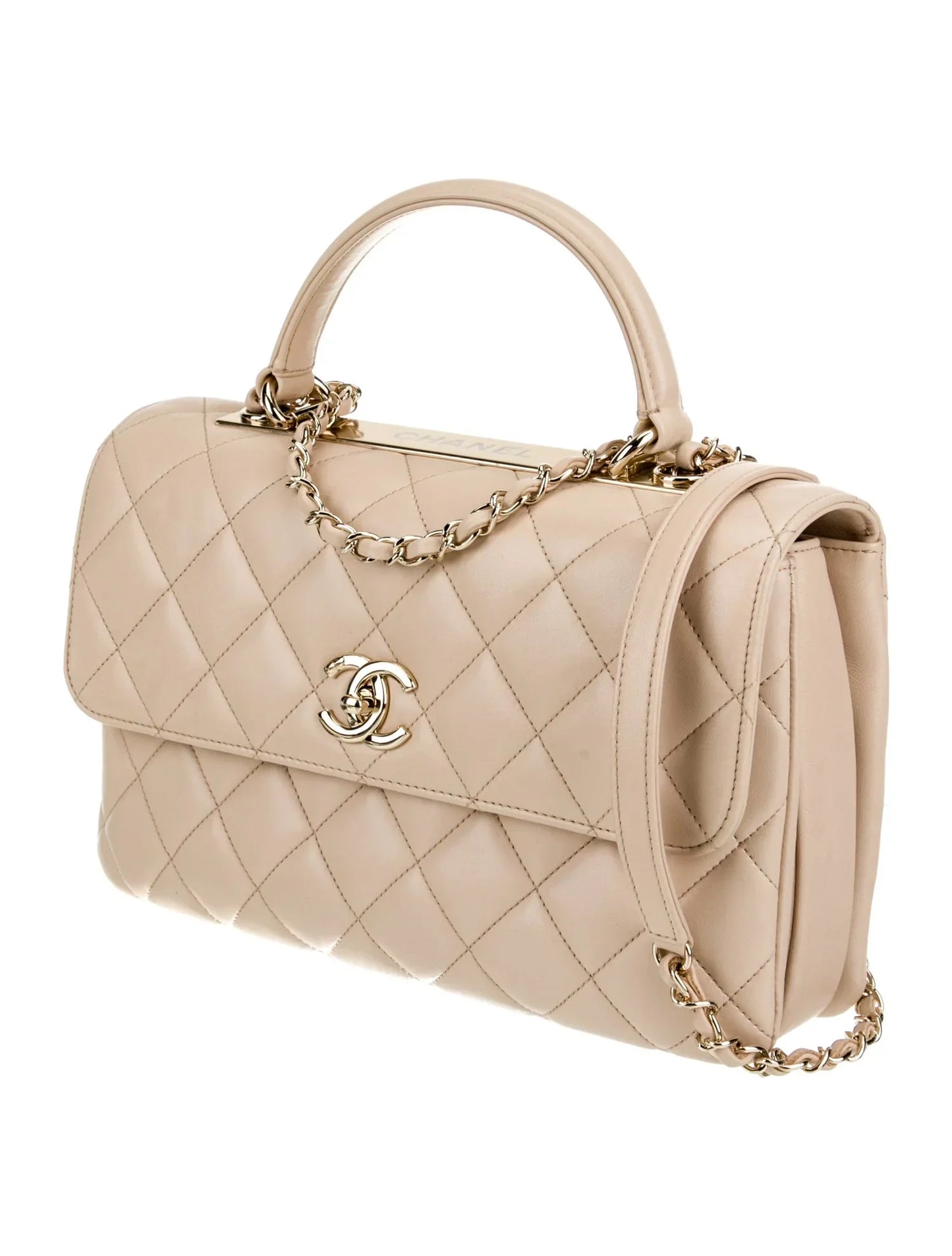 Chanel QUILTED CC FLAP Small Leather Shoulder Bag