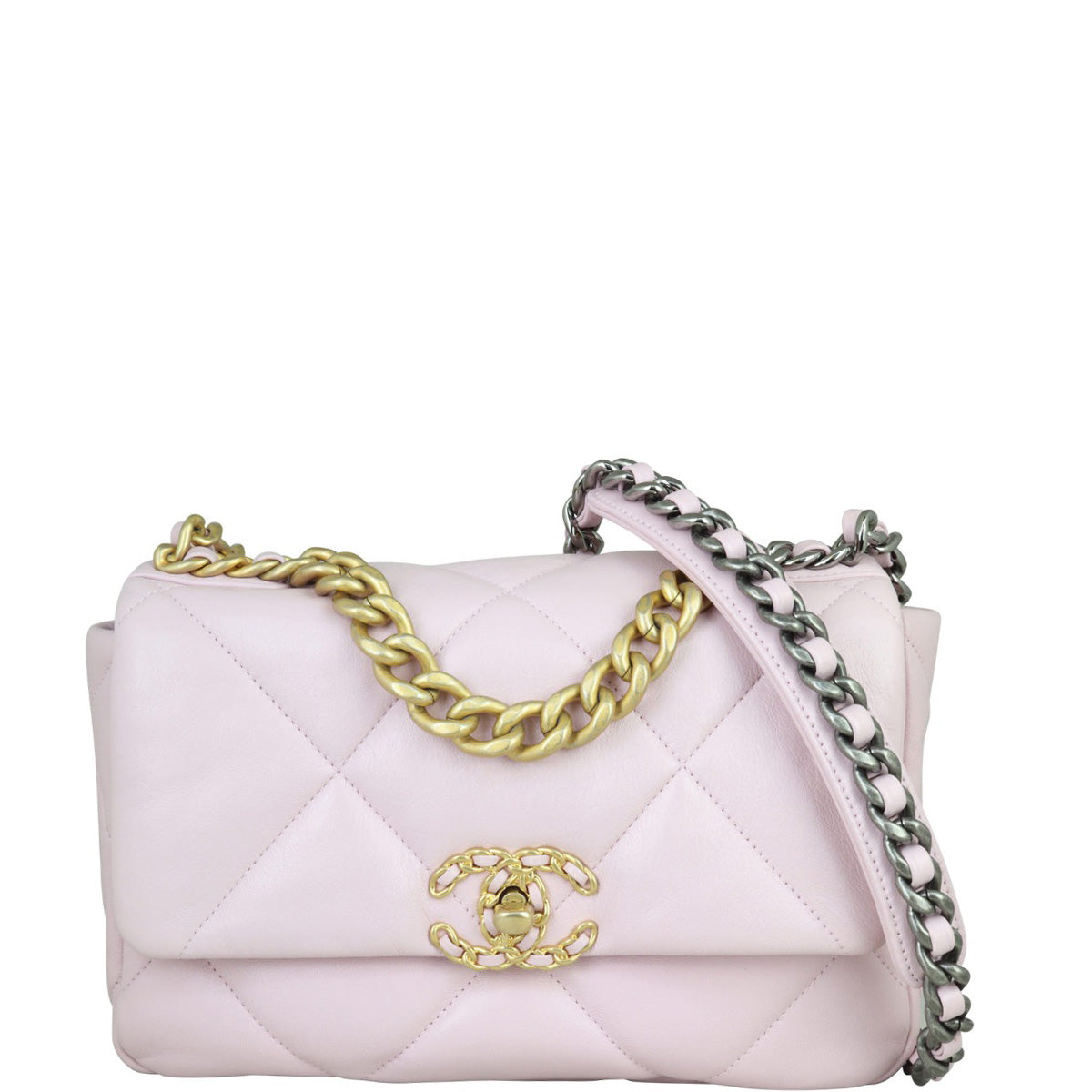 Chanel 19 Bag Pale Pink Medium Handbag