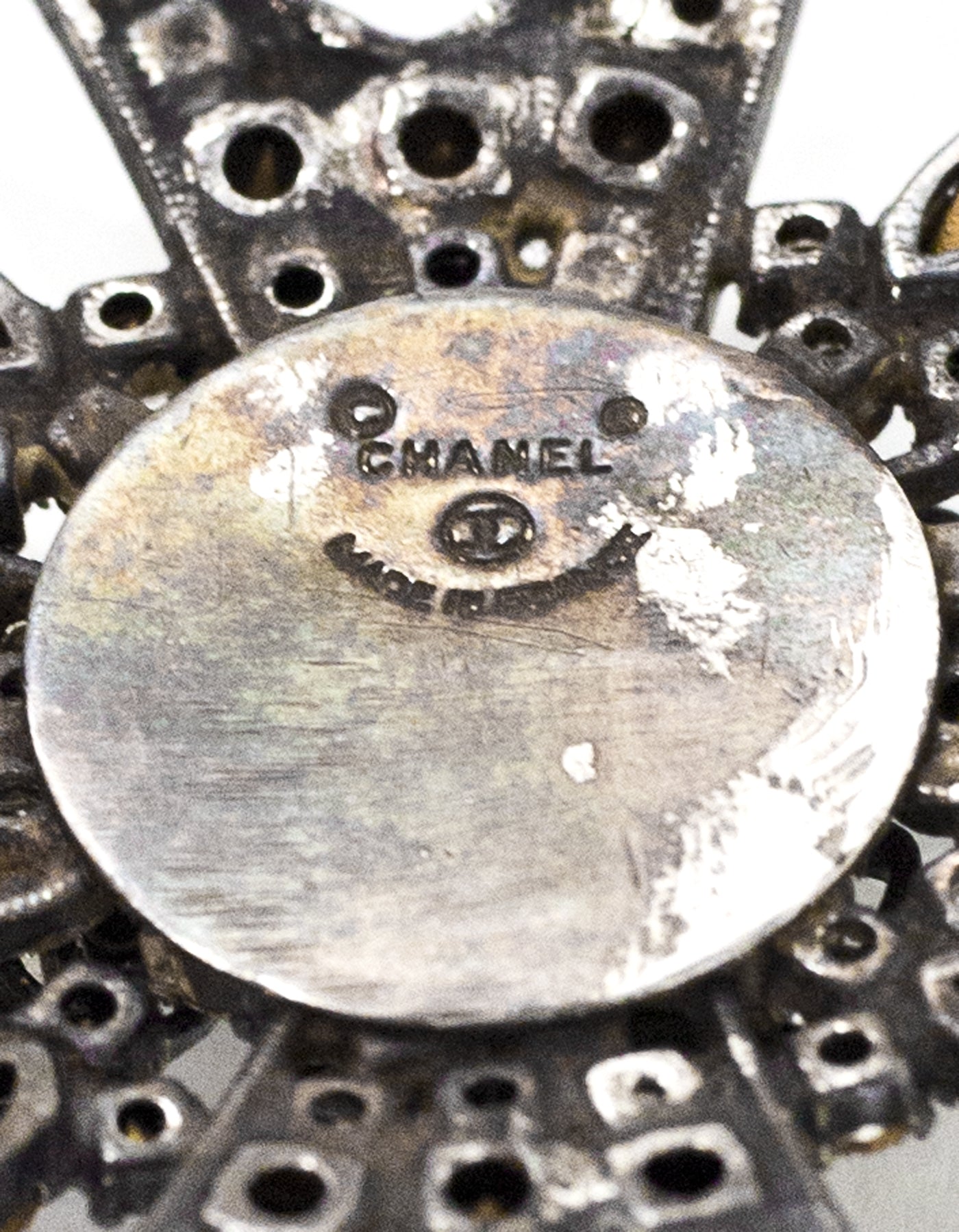 CHANEL   Rhinestone Star & Bird Brooch