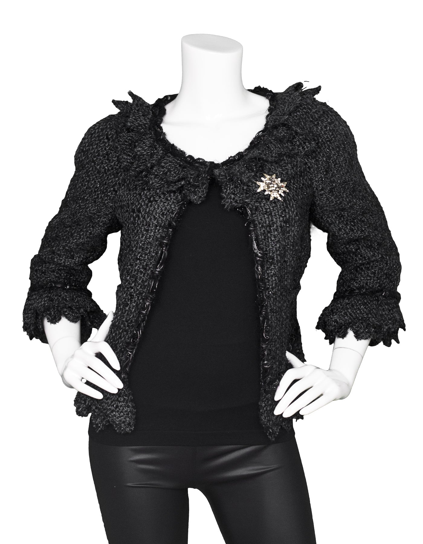 Chanel Rhinestone Star & Bird Brooch