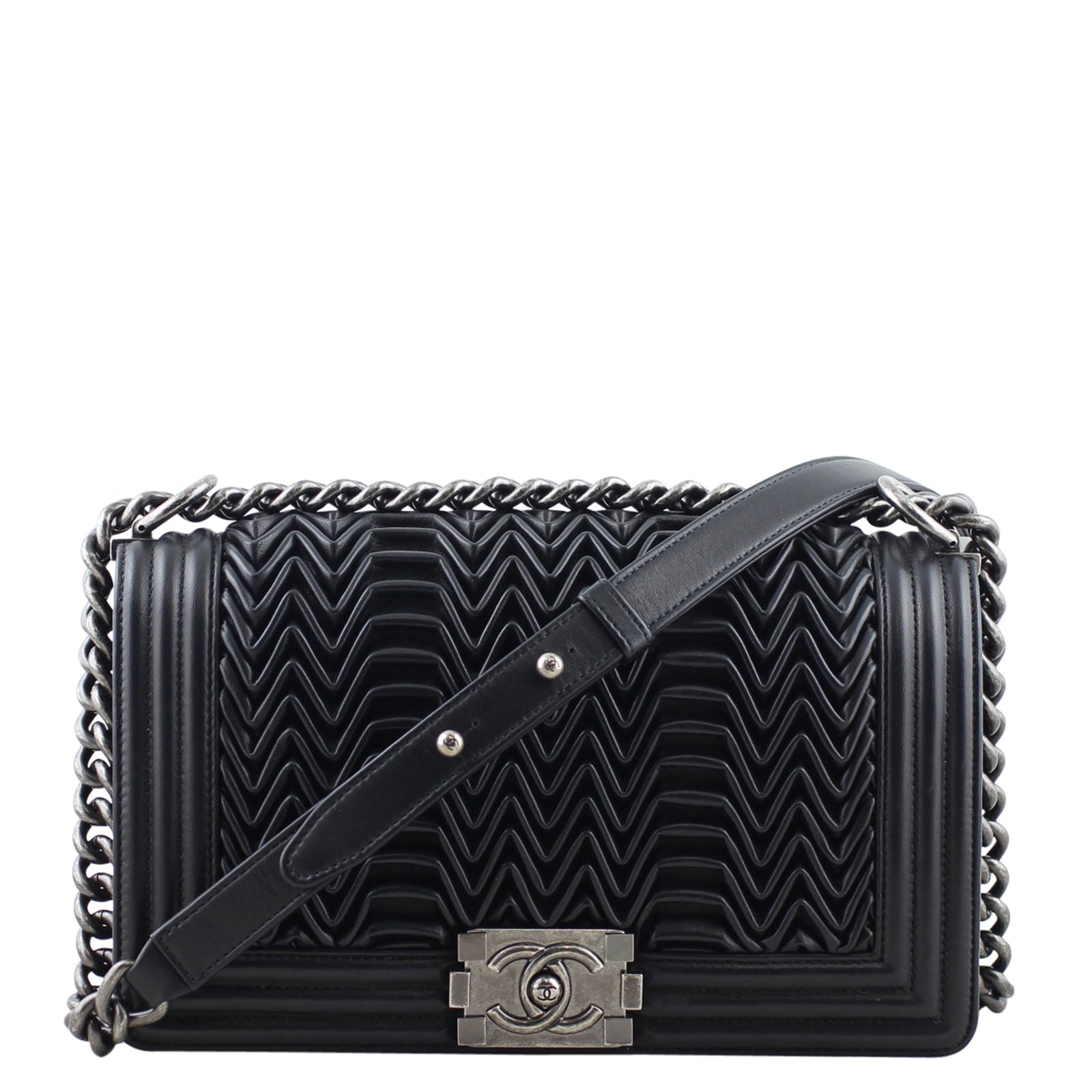 Chanel Pleated Boy Old Handbag Medium