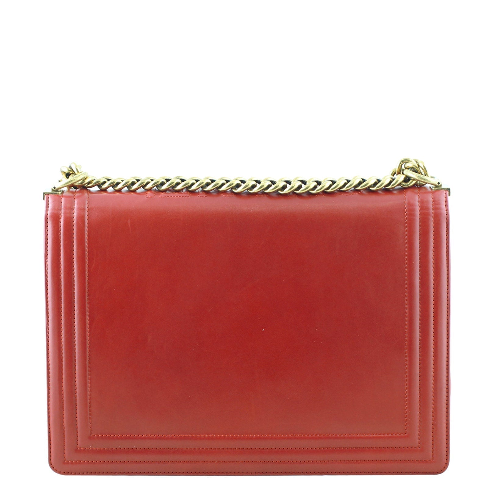 Chanel Boy 15 Series Handbag Red Large