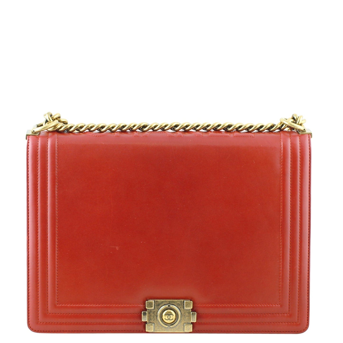 Chanel Boy 15 Series Handbag Red Large