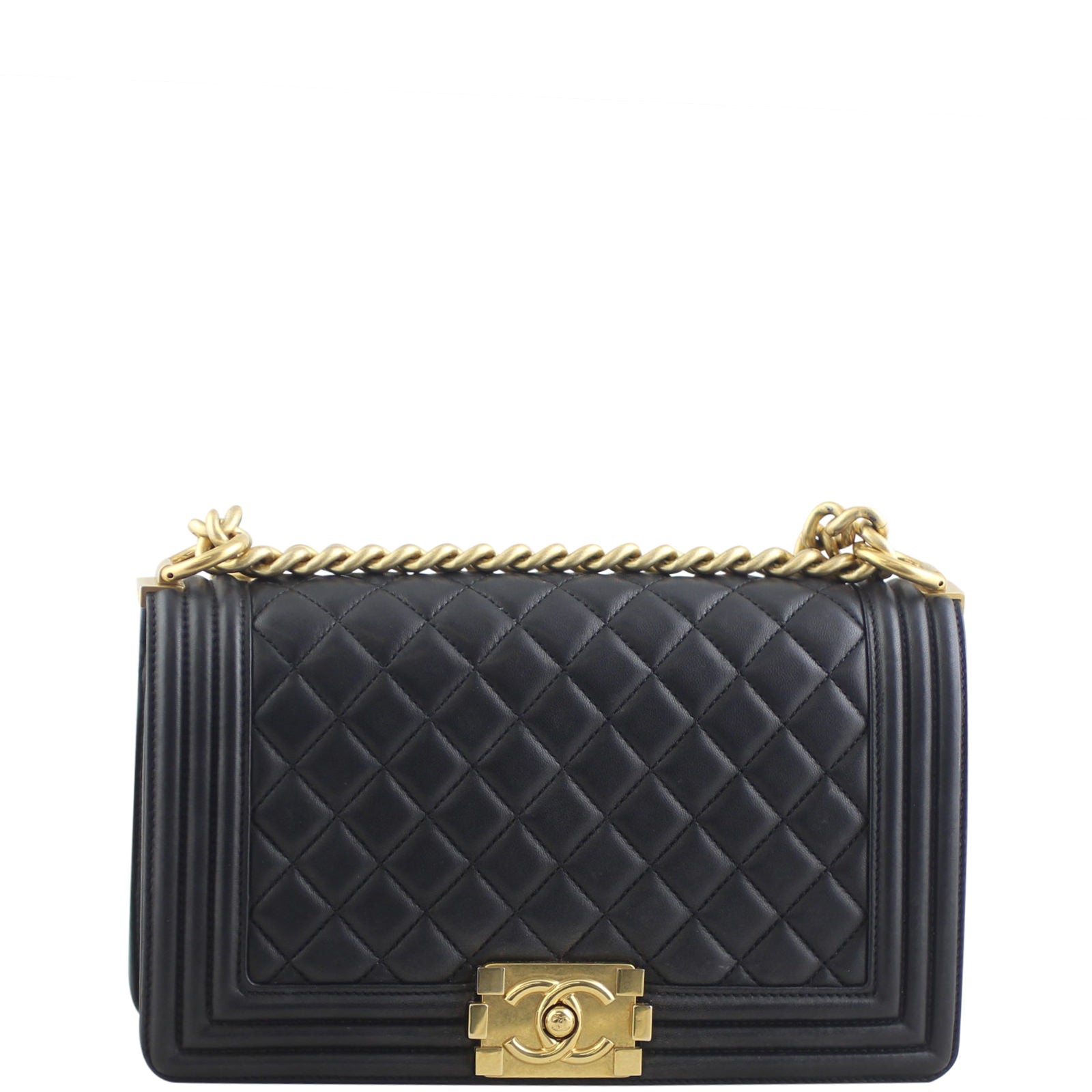 Chanel Boy Old Hardware 23 Series Handbag Gold Medium