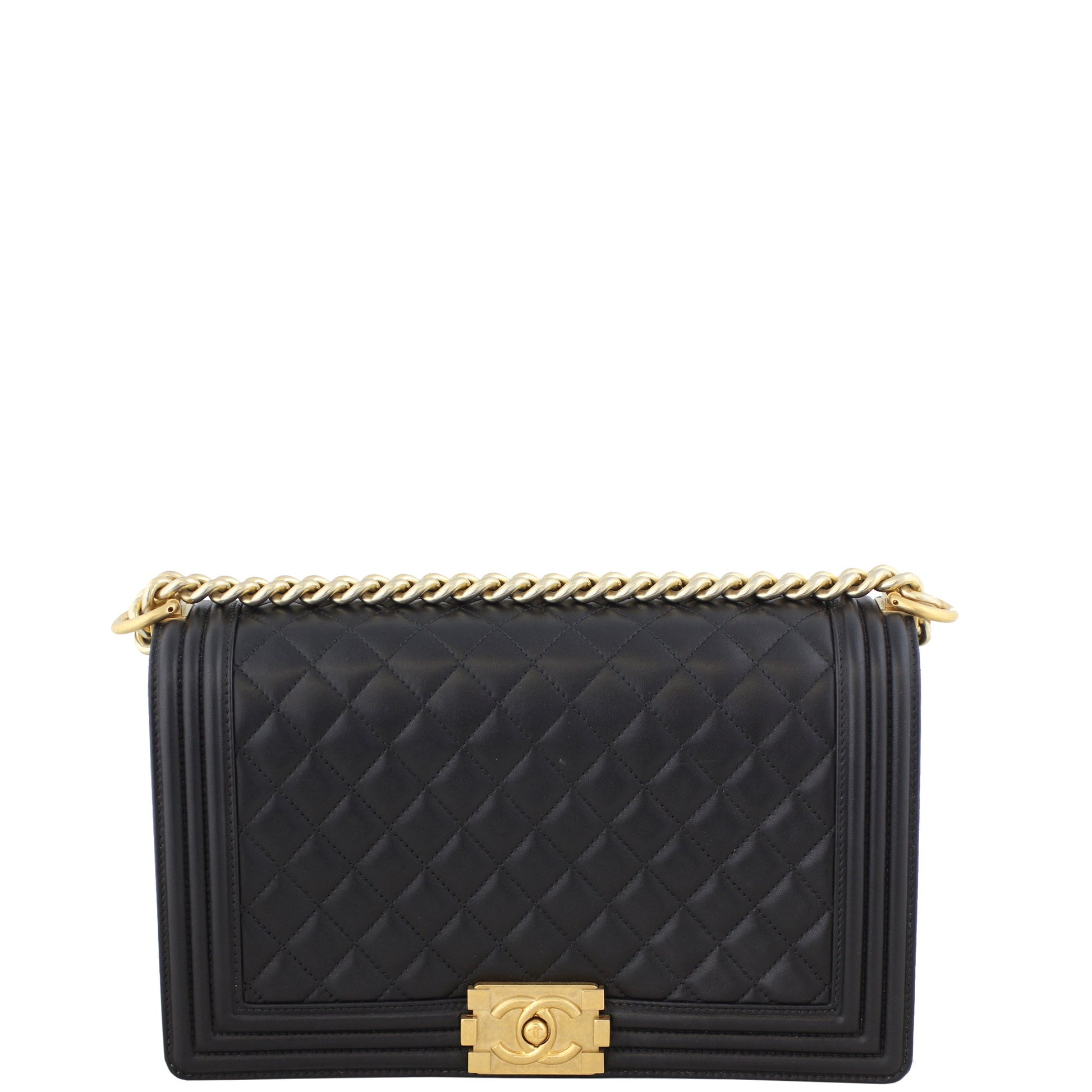 Chanel Boy Bag New Hardware 23 Series Gold Medium Handbag
