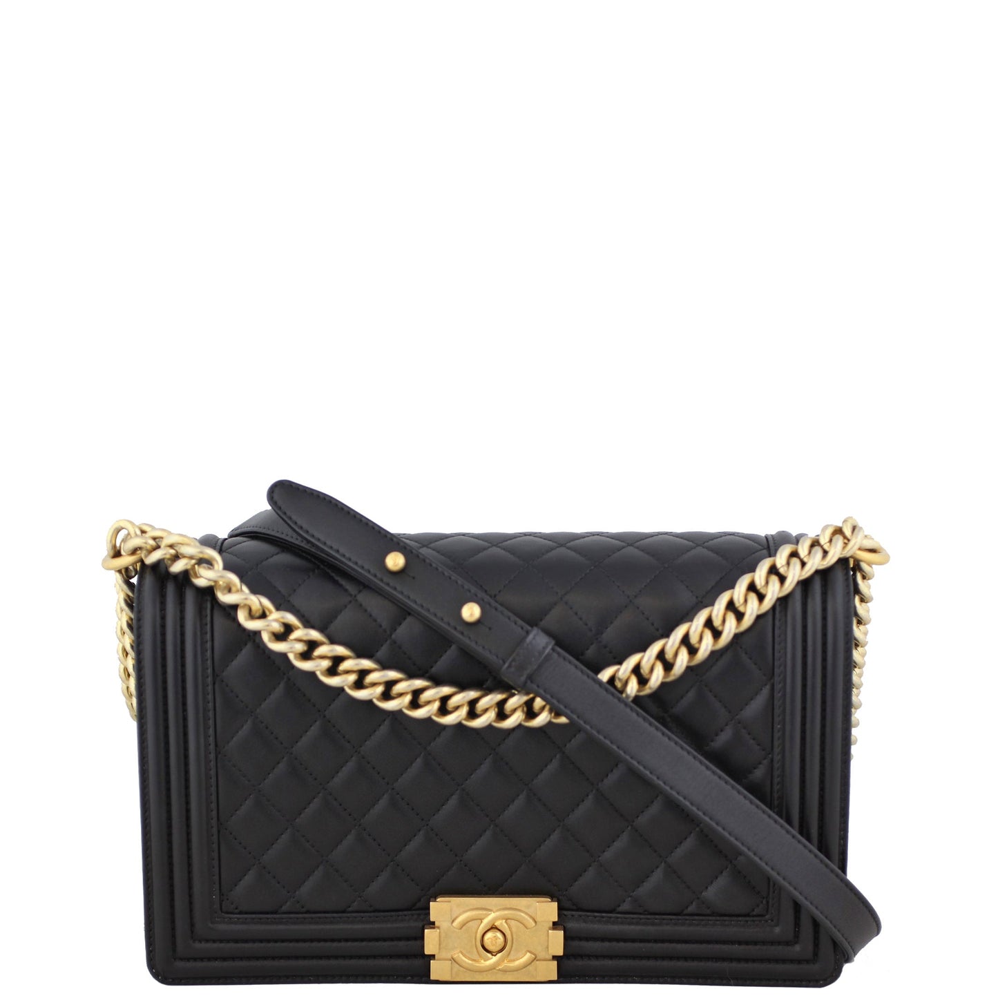 Chanel Boy Bag New Hardware 23 Series Gold Medium Handbag