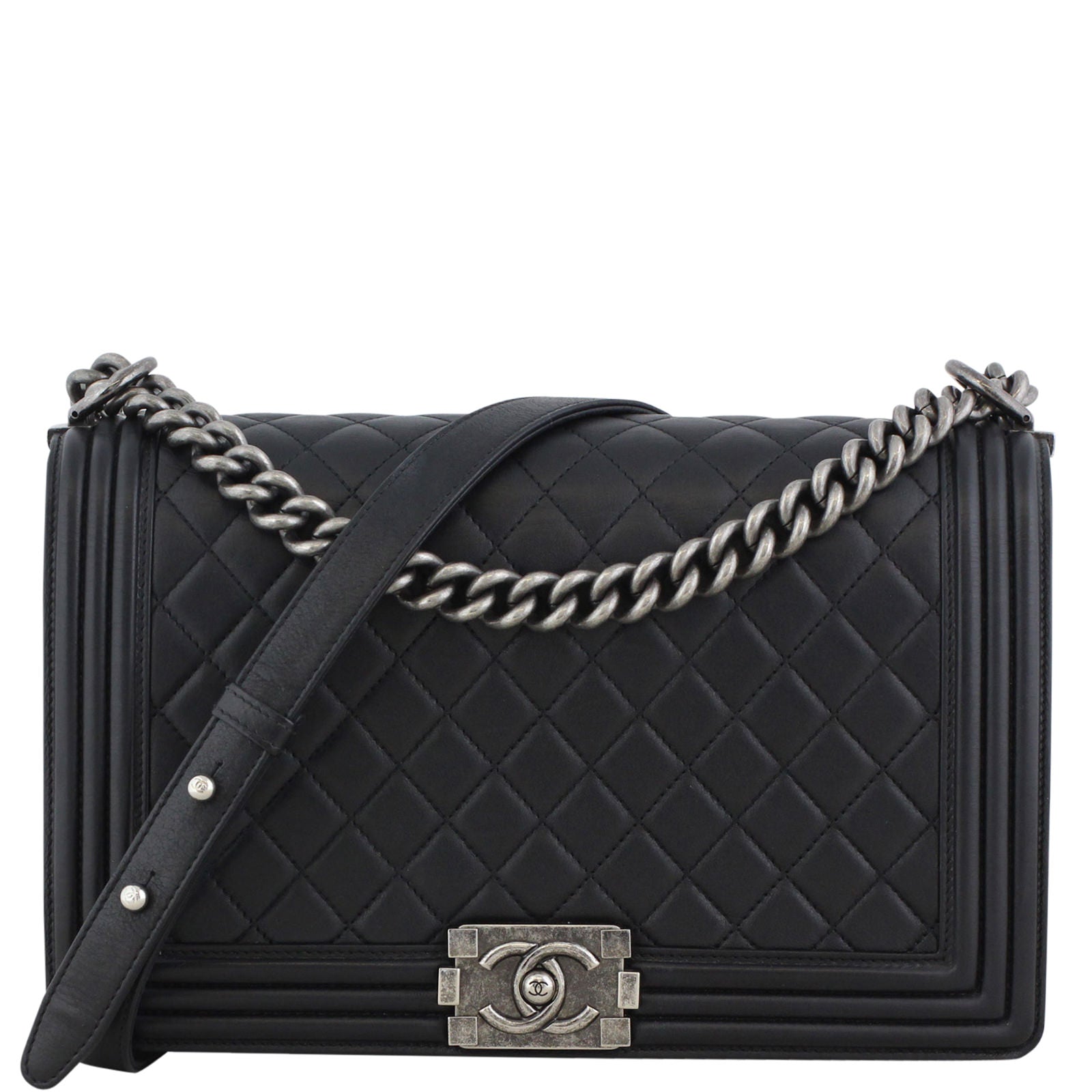 Chanel Boy Bag New 19 Series Black Medium Handbag