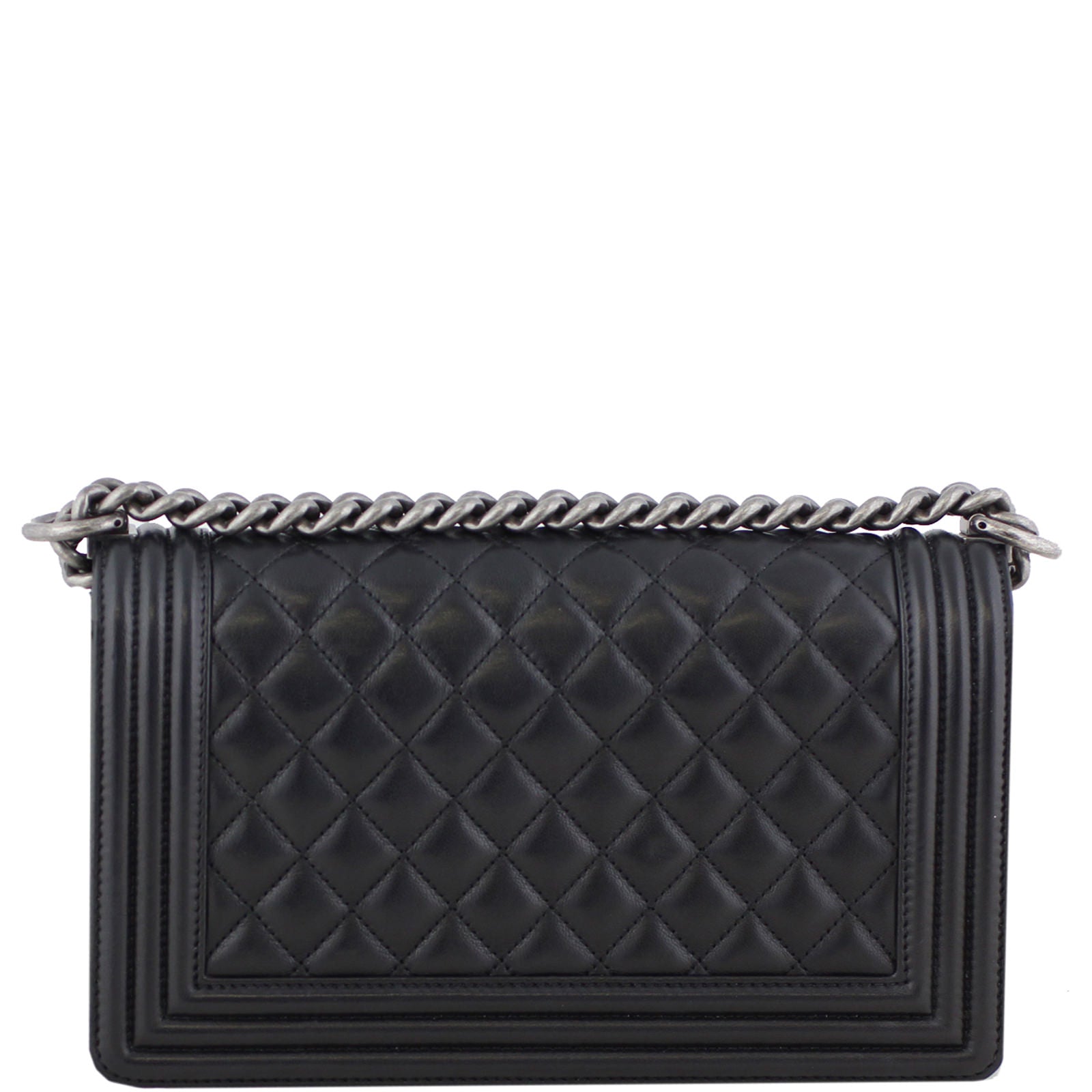 Chanel Boy Bag Old 24 Series Black Medium Handbag