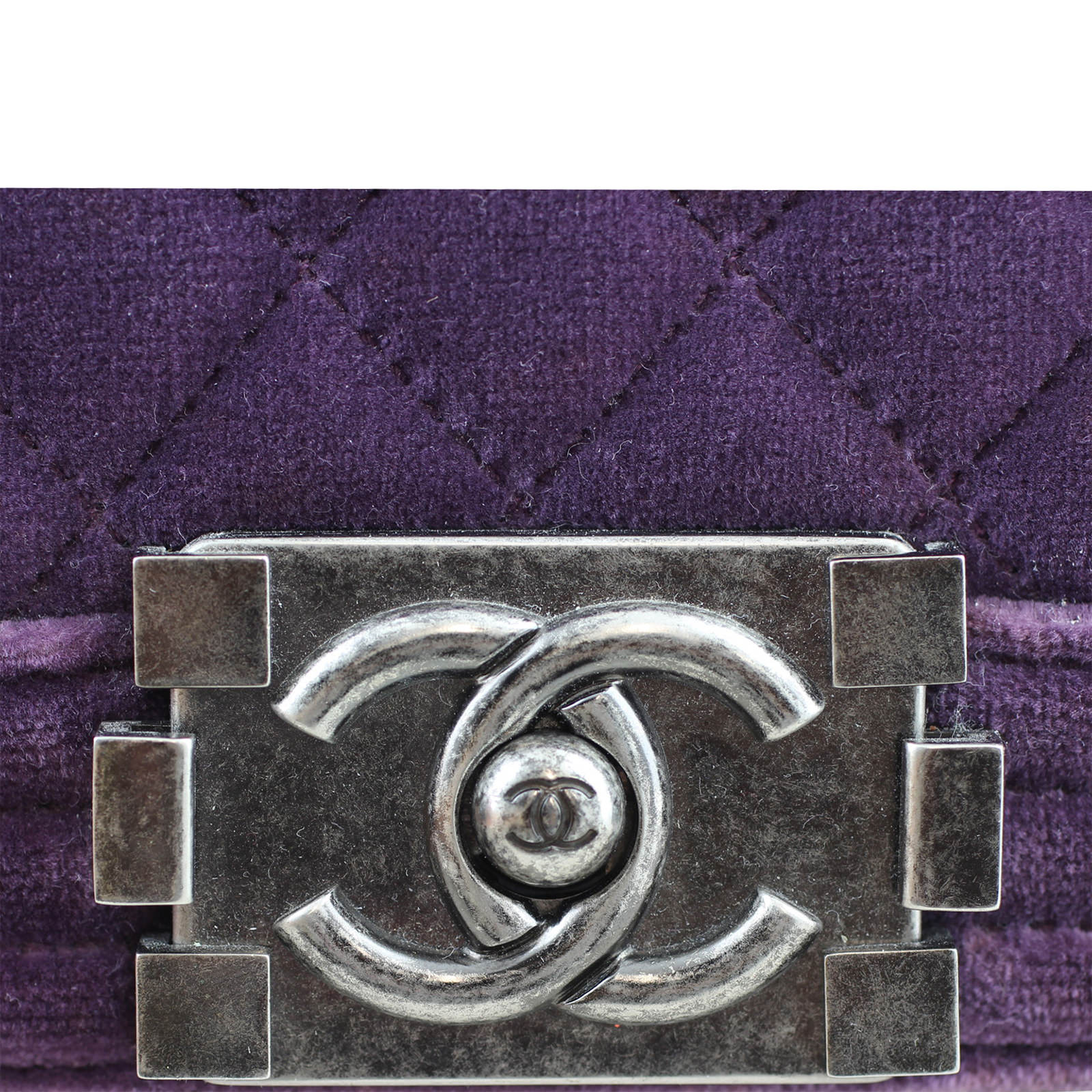Chanel Boy Velvet Handbag Small
