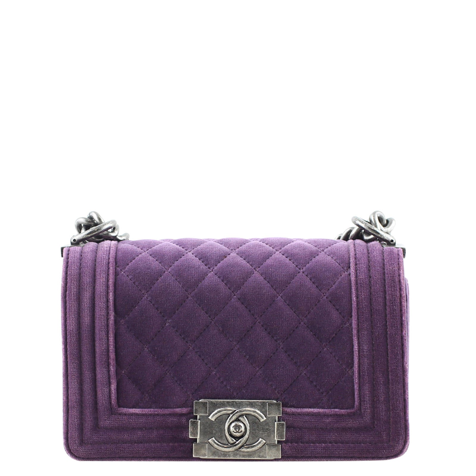 Chanel Boy Velvet Handbag Small