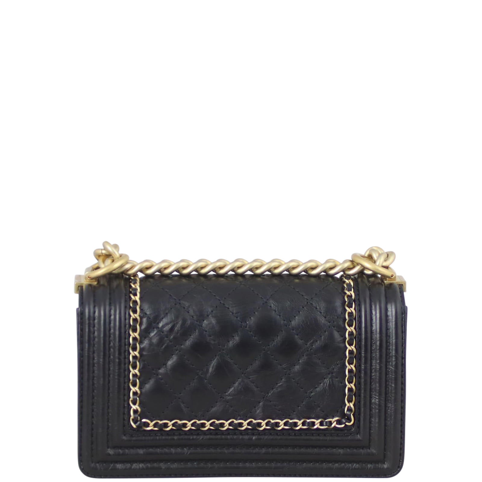 Chanel Boy GHW 23 Series Handbag Black Small
