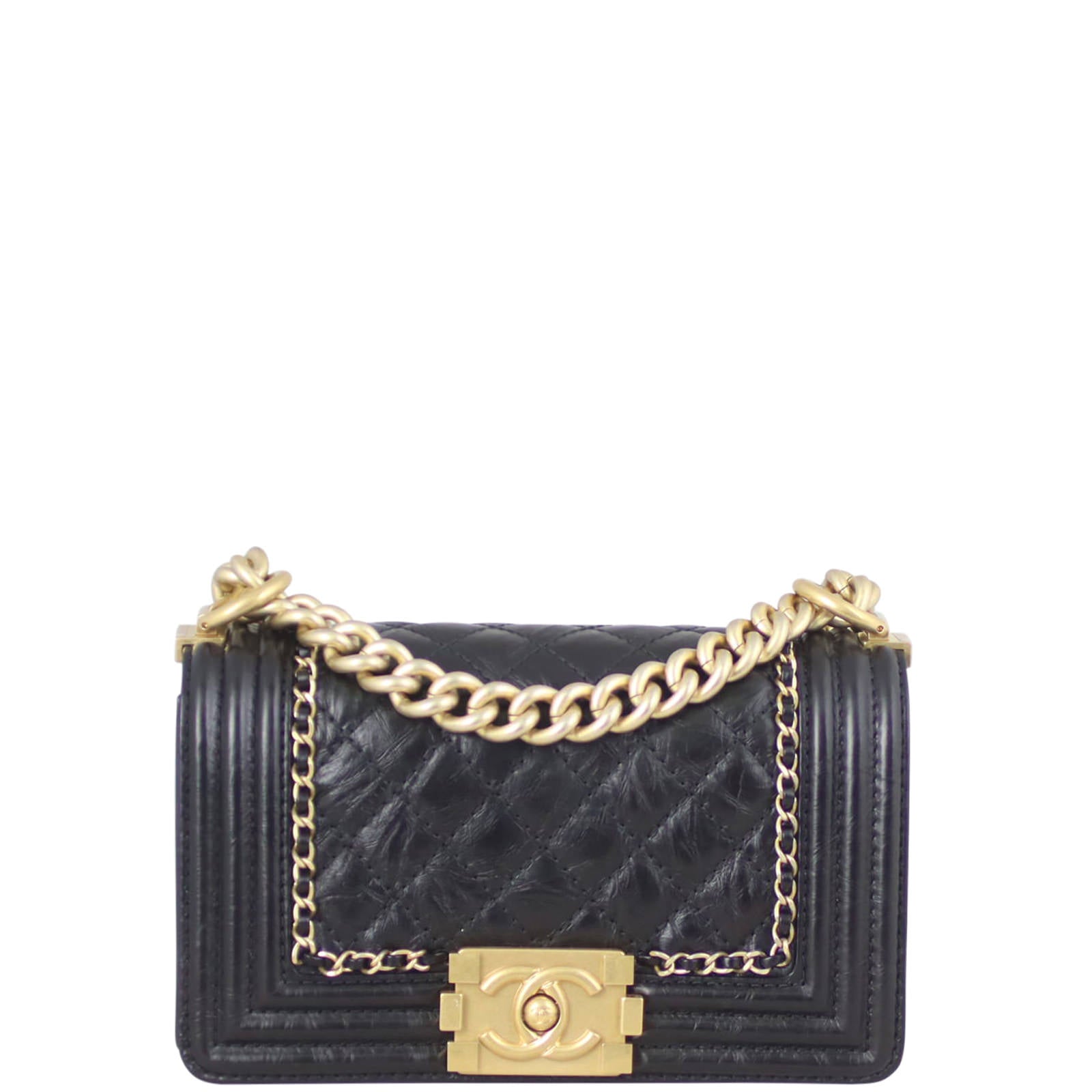 Chanel Boy GHW 23 Series Handbag Black Small