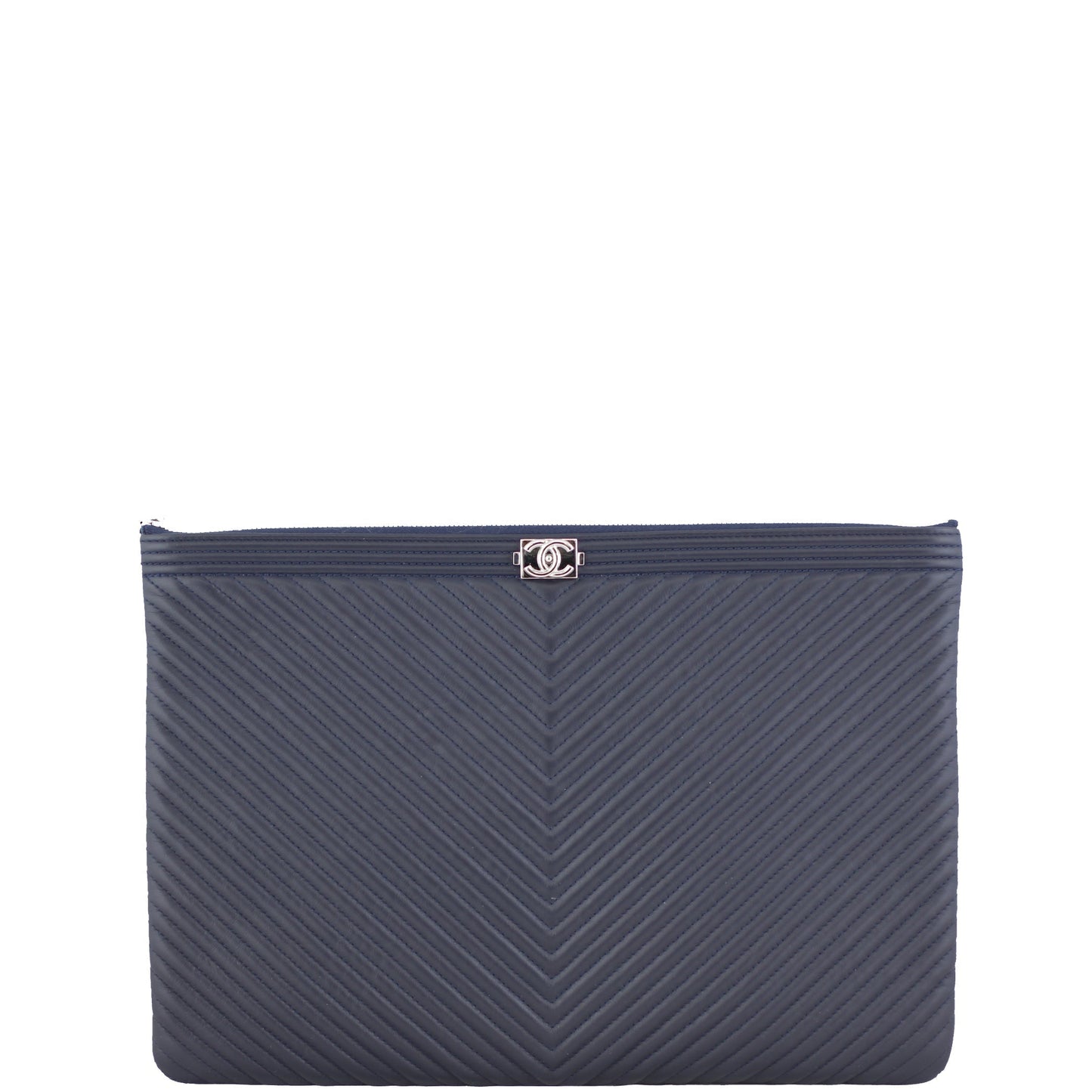 Chanel Boy Chevron O-Case Handbag Large