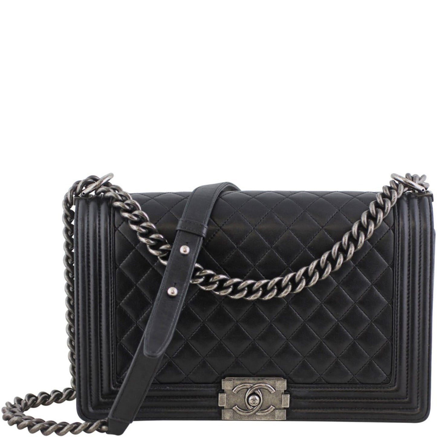Chanel Boy Bag New Black Medium Handbag