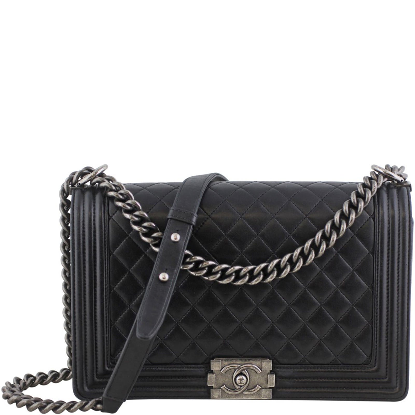 Chanel Boy Bag New Black Medium Handbag