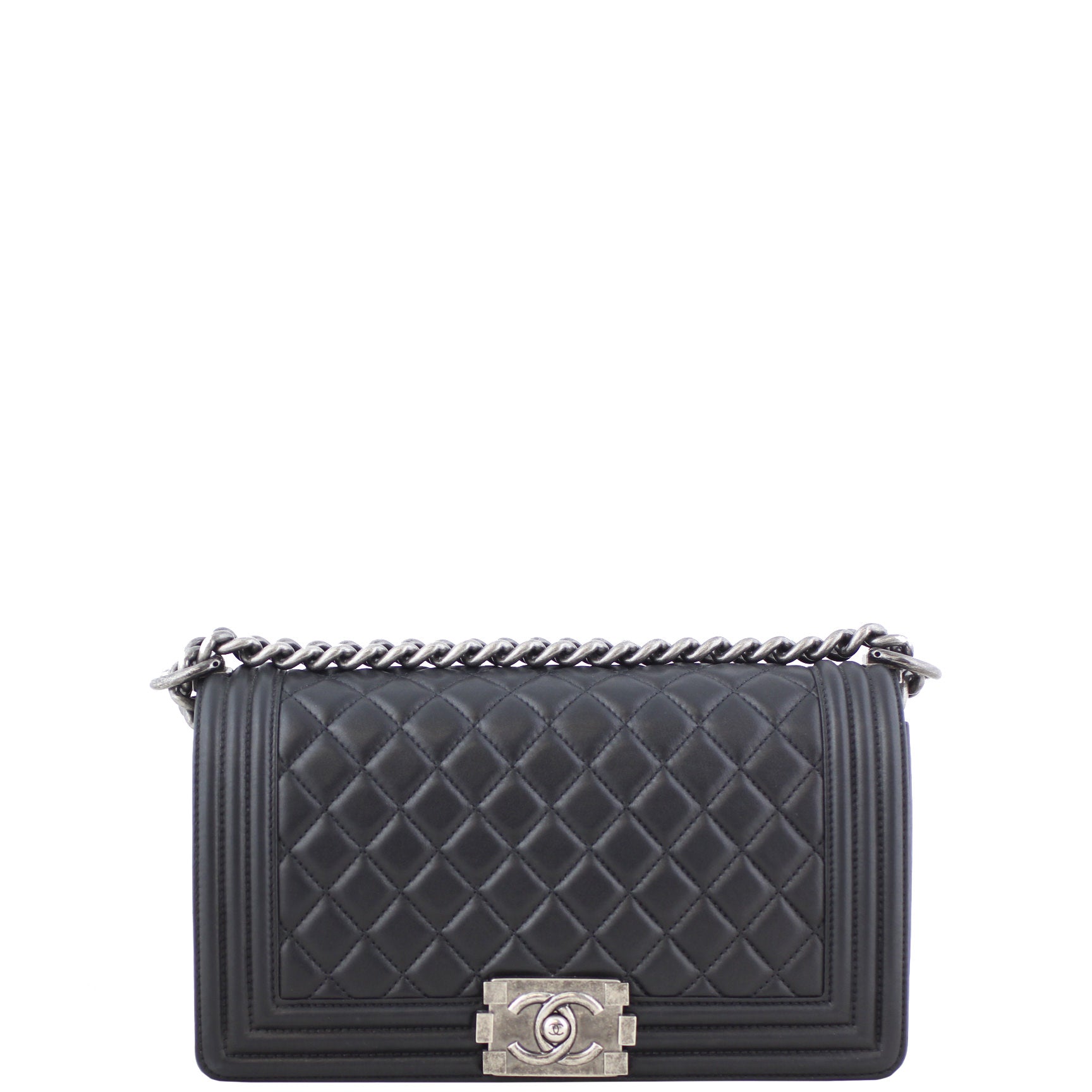 Chanel Boy Bag Old 19 Series Black Medium Handbag
