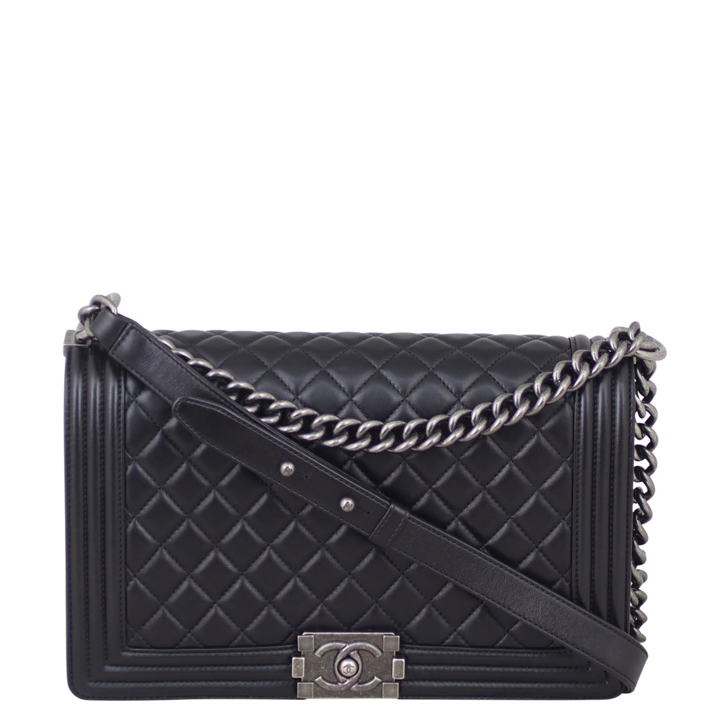 Chanel Boy New Lambskin 23 Series Handbag Black Medium