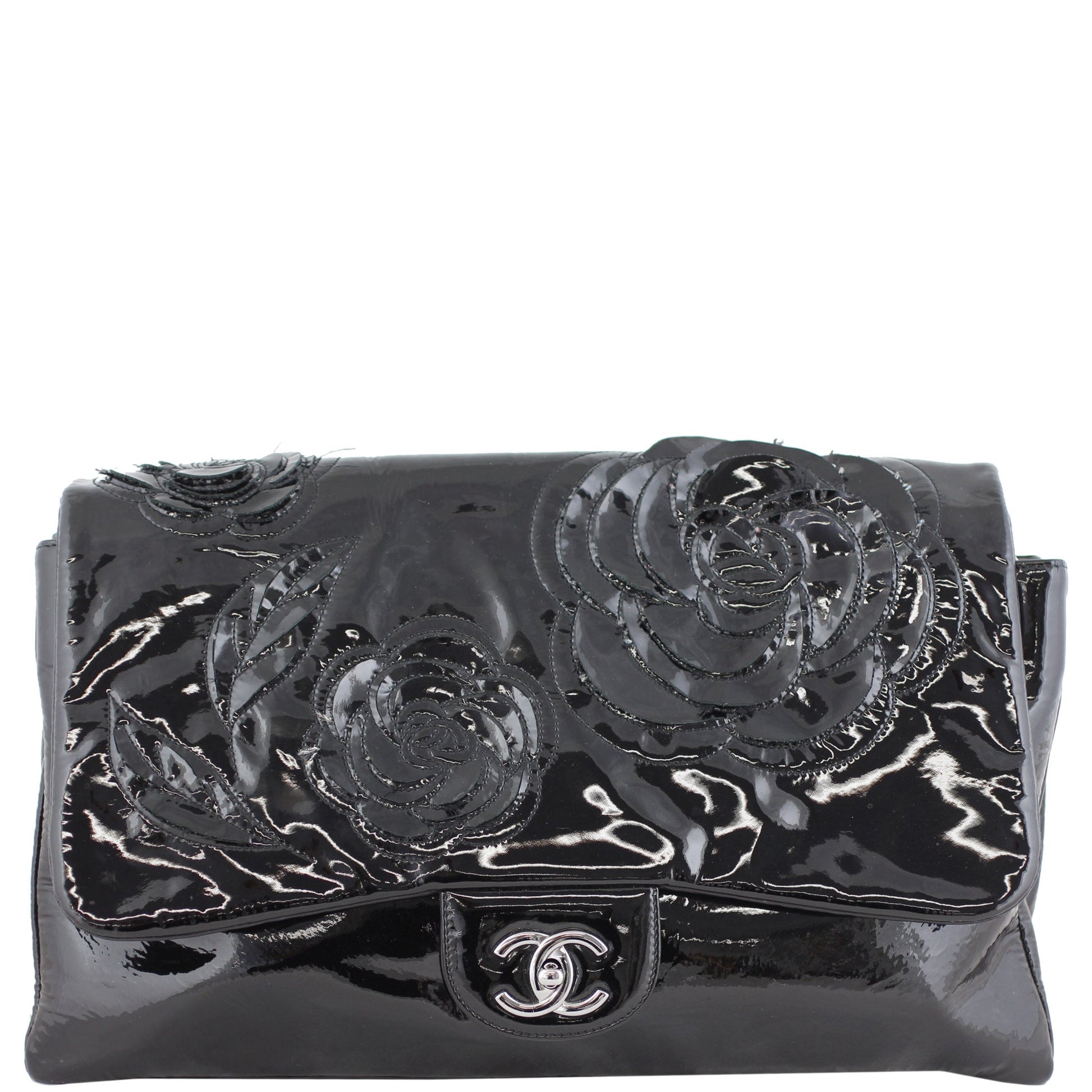 Chanel Camellia Petals Single Maxi Handbag Flap