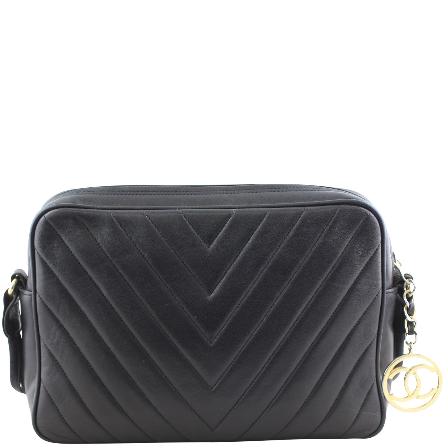 Chanel Chevron Camera Bag Handbag