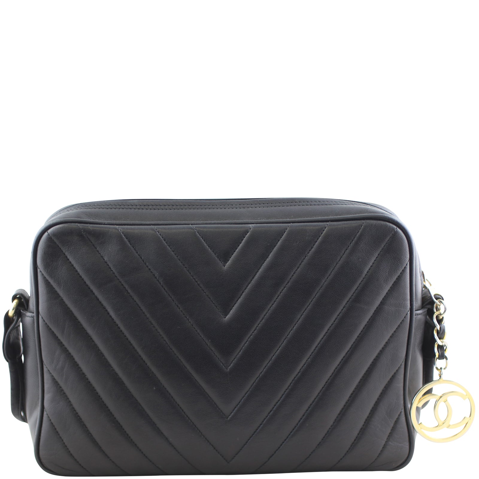 Chanel Chevron Camera Bag Handbag