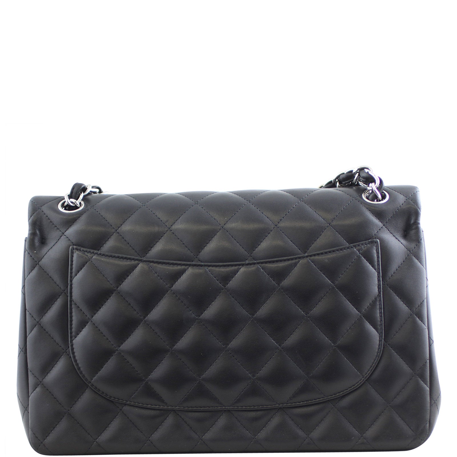 Chanel Classic Double Jumbo Lambskin 19 Series Handbag Black Flap