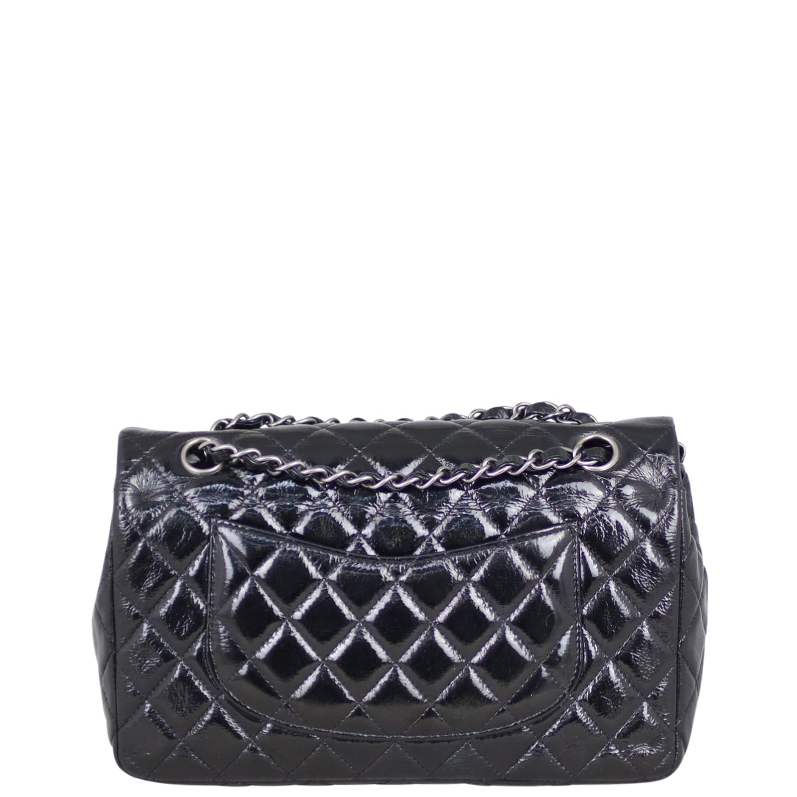 Chanel Classic Double Patent 12 Series Handbag Medium Flap