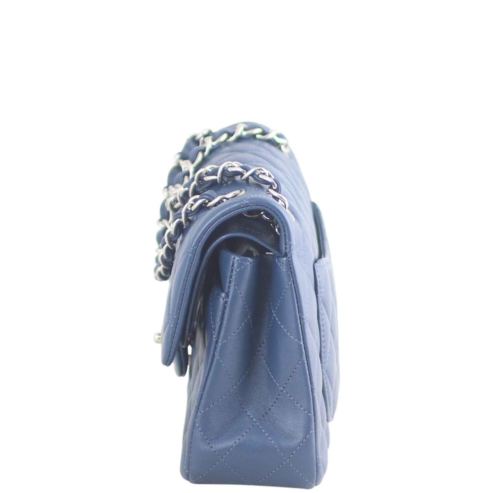 Chanel Classic Double 25 Series Handbag Blue Small