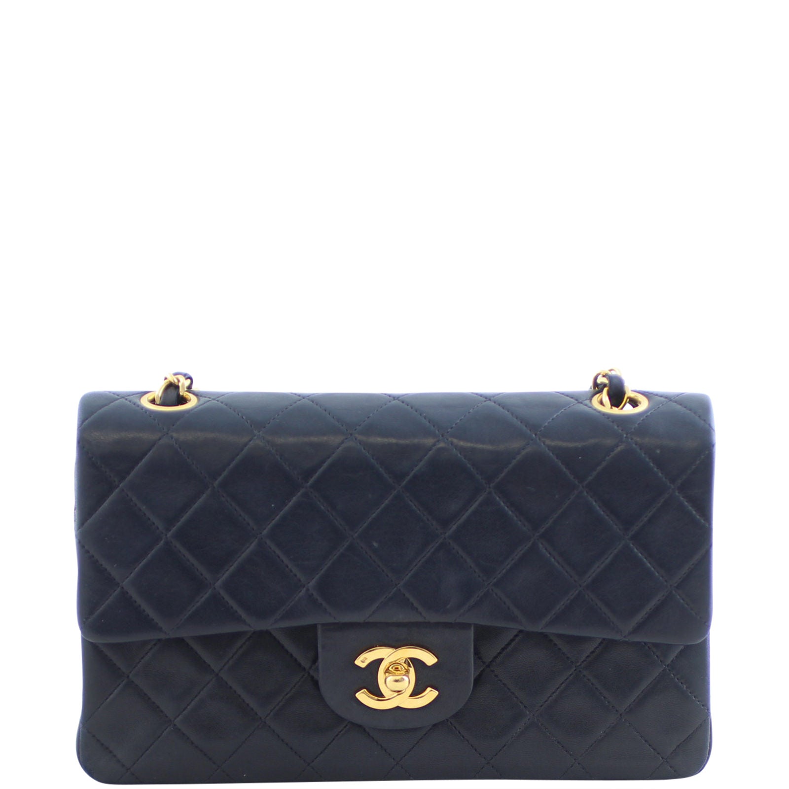 Chanel Classic Double 2 Series Handbag Gold Small