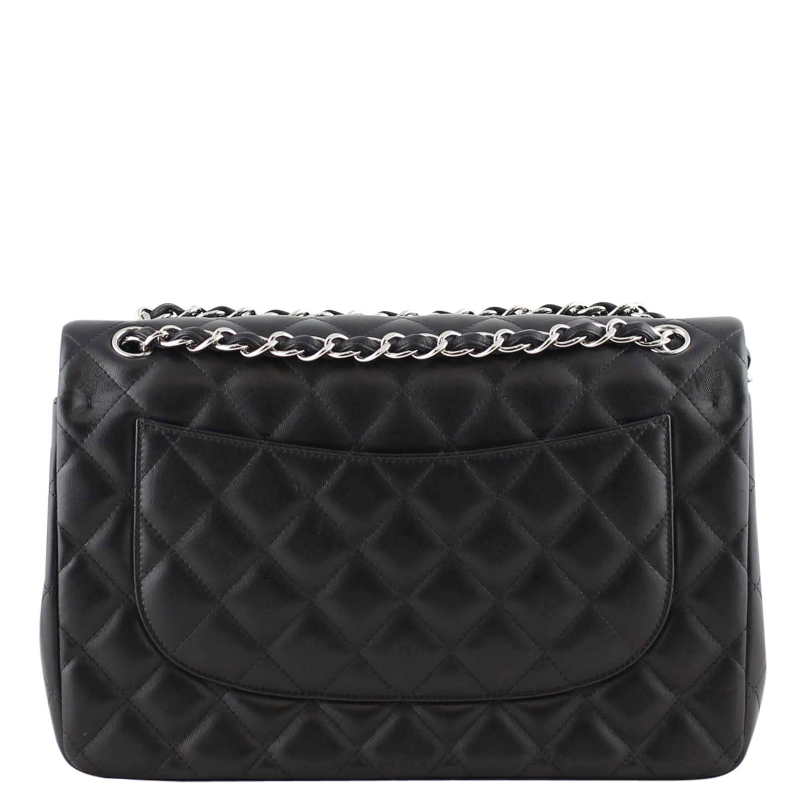 Chanel Classic Double Jumbo 18 Series Handbag Black Flap