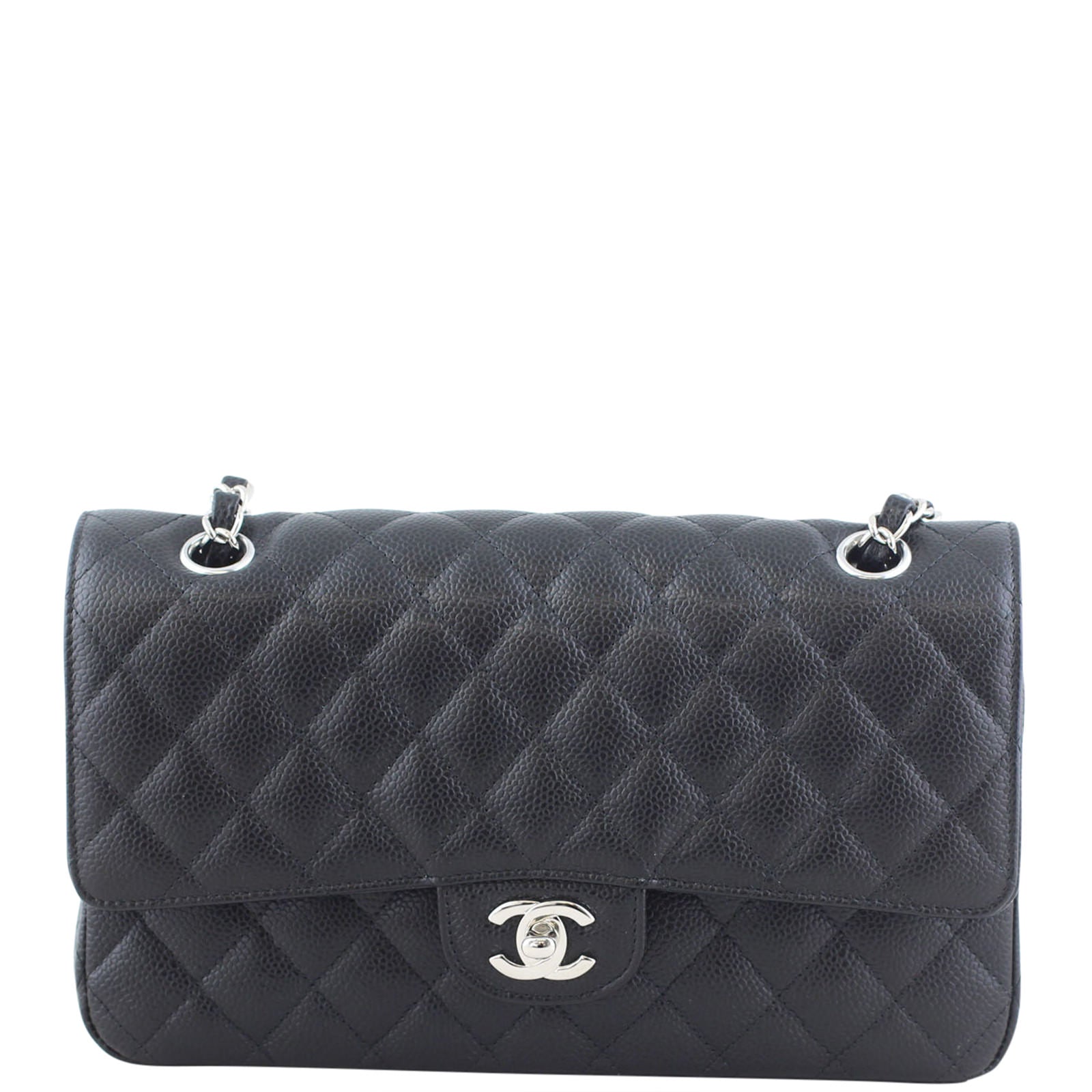 Chanel Classic Double 27 Series Handbag Black Medium