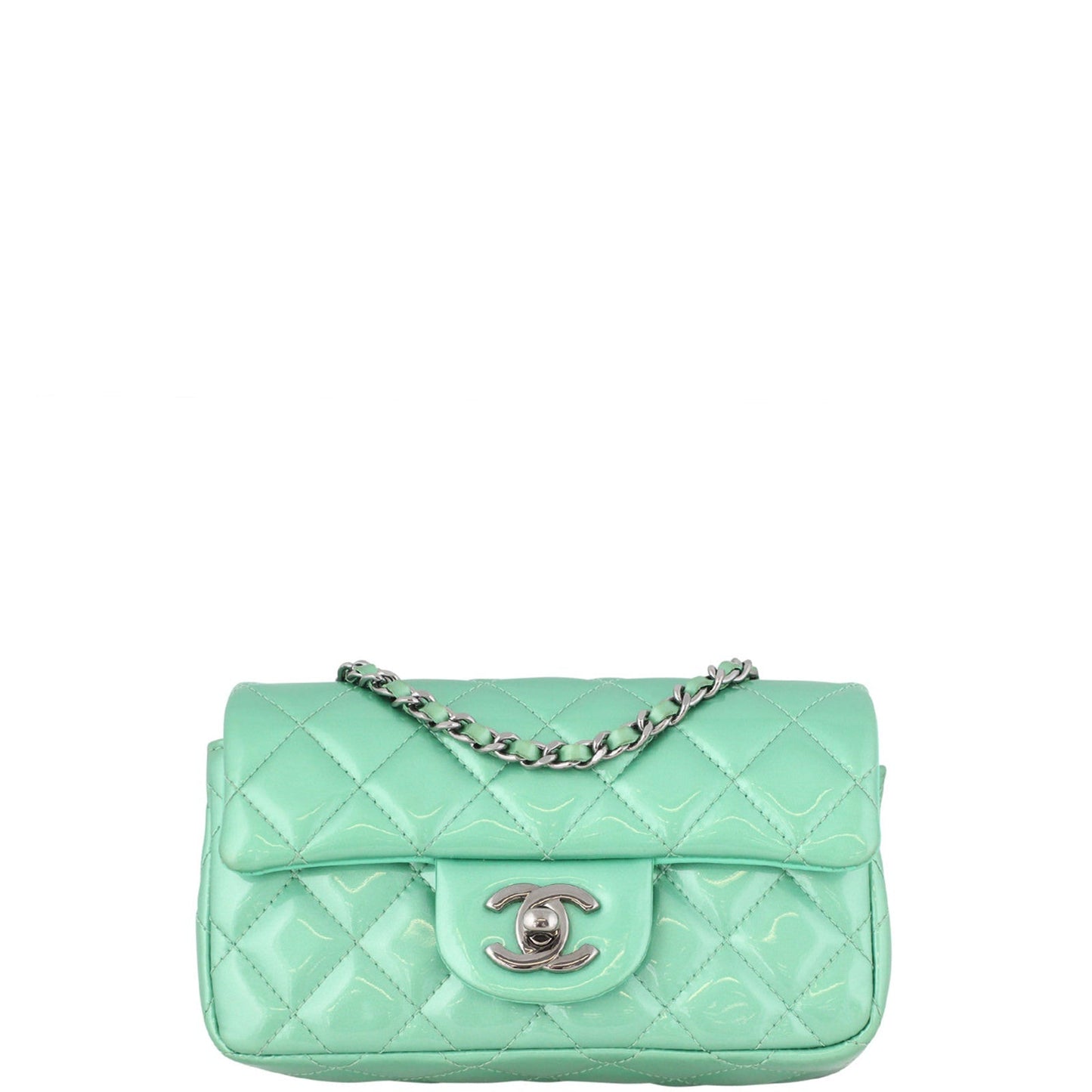 Chanel Classic Extra Handbag Green Mini Mini Bag