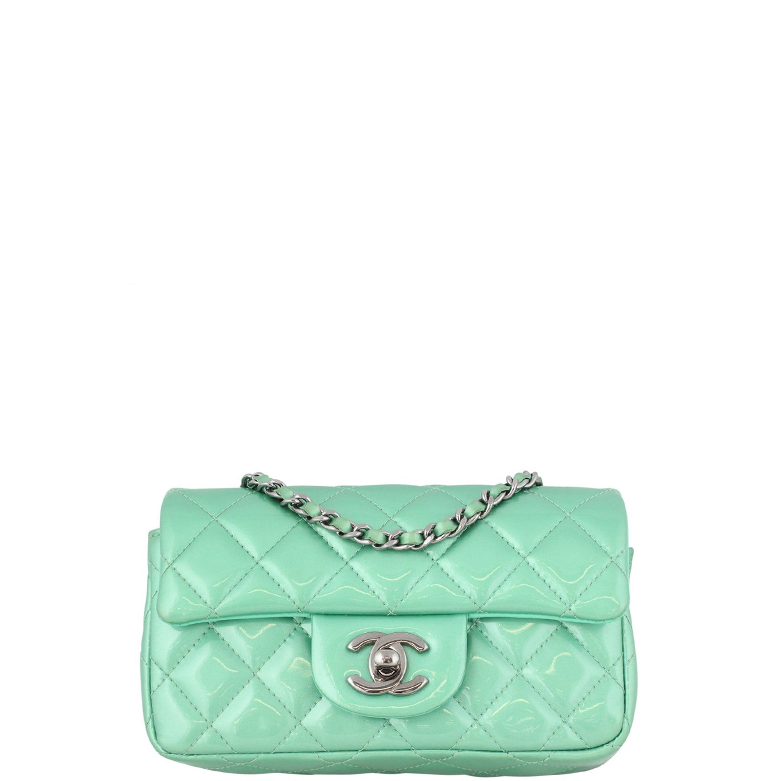 Chanel Classic Extra Handbag Green Mini Mini Bag