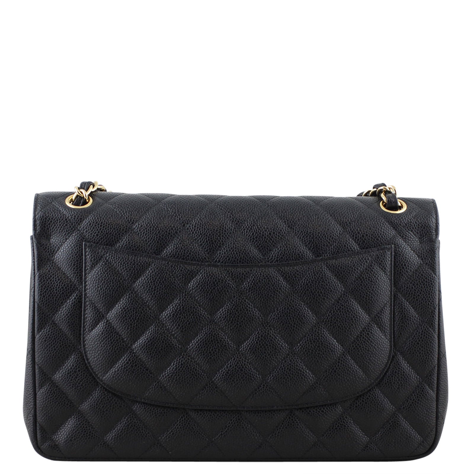 Chanel Classic Double Jumbo 14 Series Handbag Black Flap