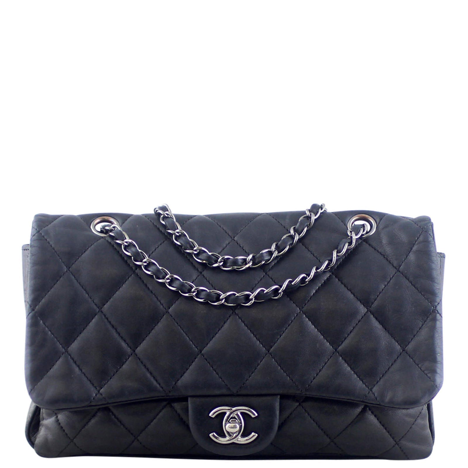Chanel Soft Three-Pouch Bag Quilted Flap Handbag
