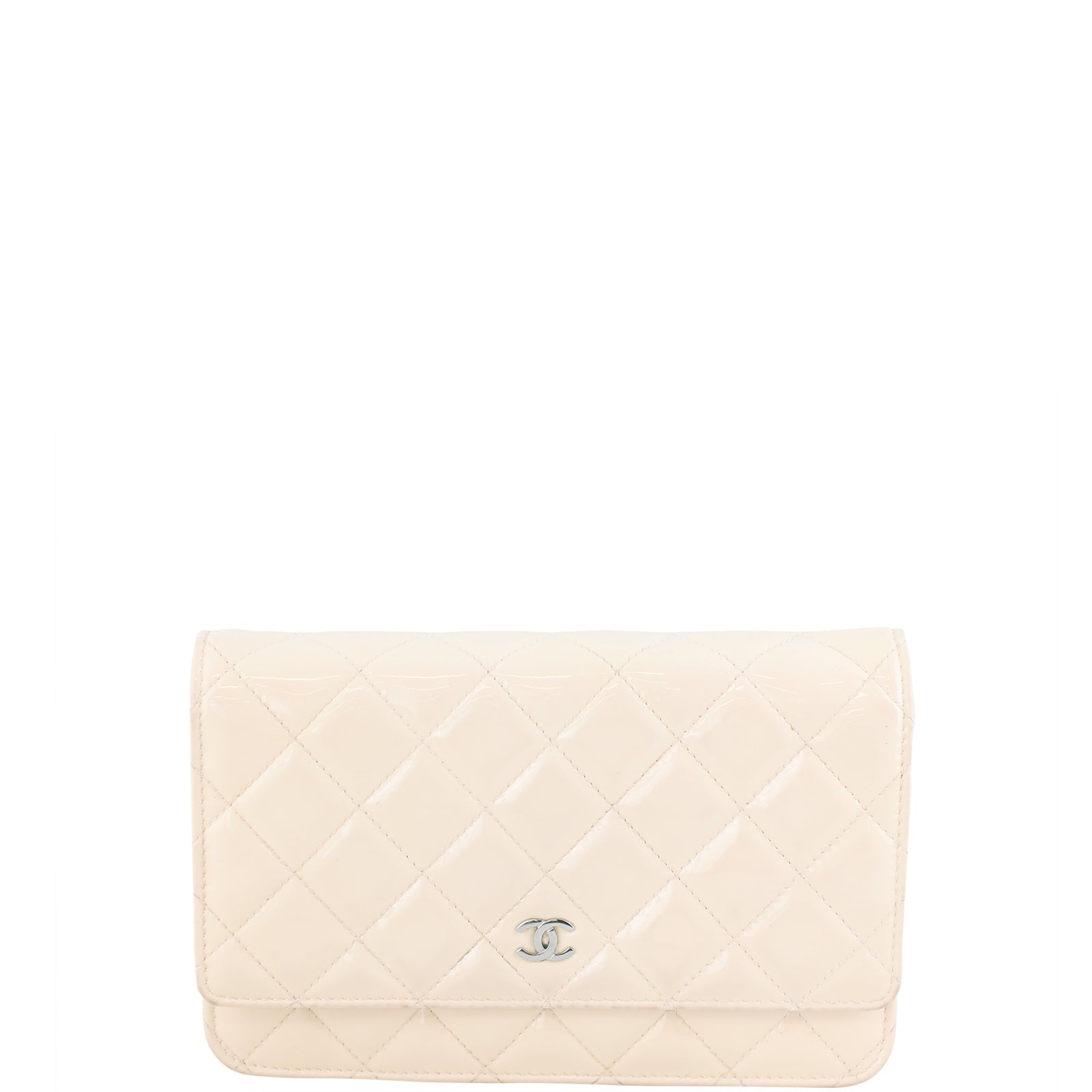 Chanel Classic Wallet on Shell Hardware Handbag Pink Silver