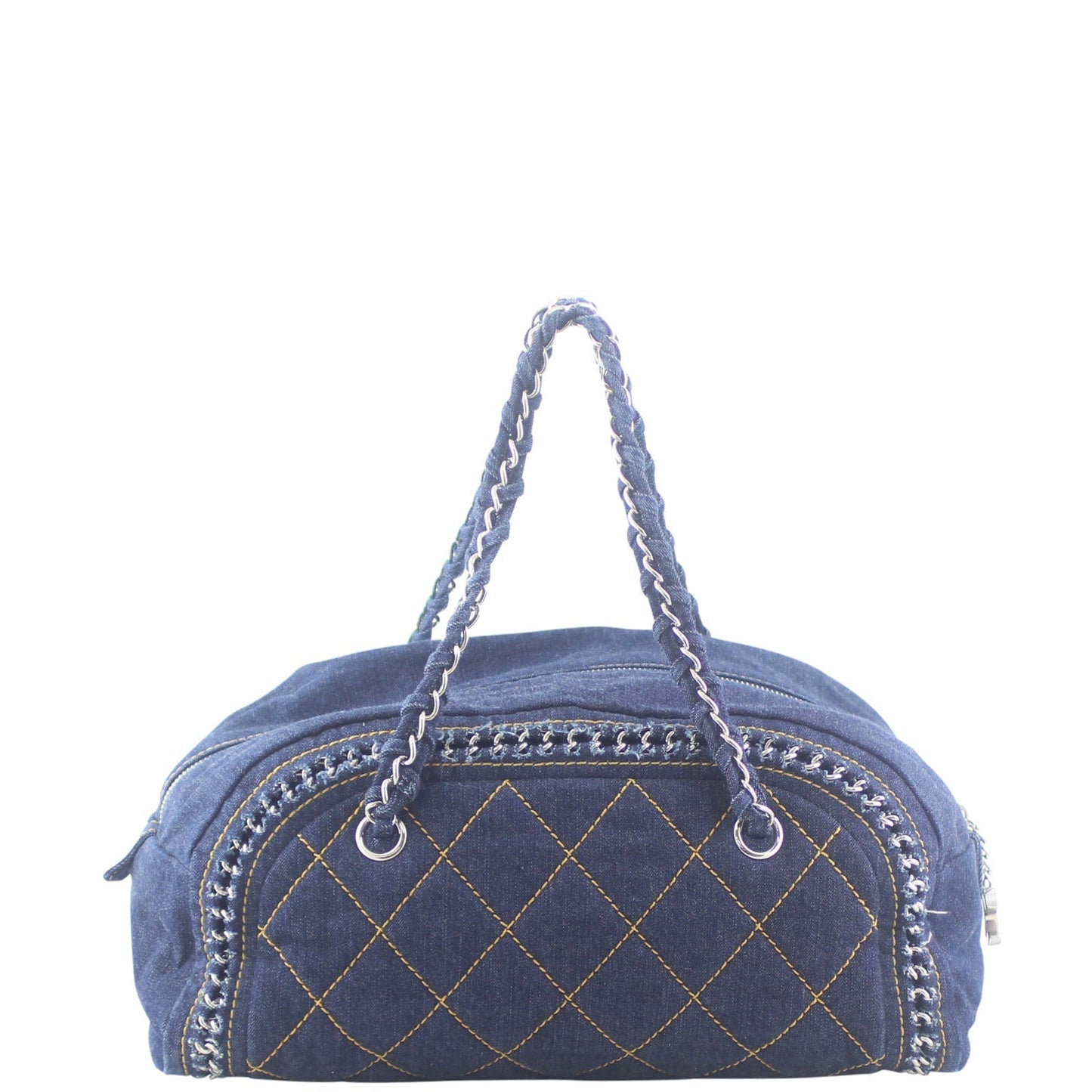 Chanel Luxe Ligne Bowler Handbag Denim