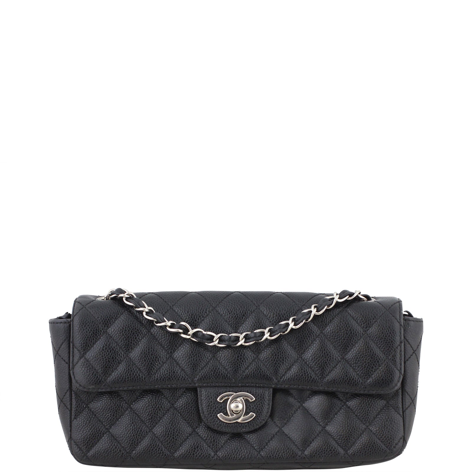 Chanel East West Bag Caviar Flap Handbag