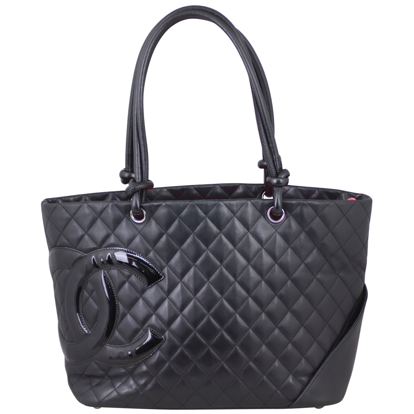 Chanel Ligne Cambon Tote Hardware Silver Large Tote Bag