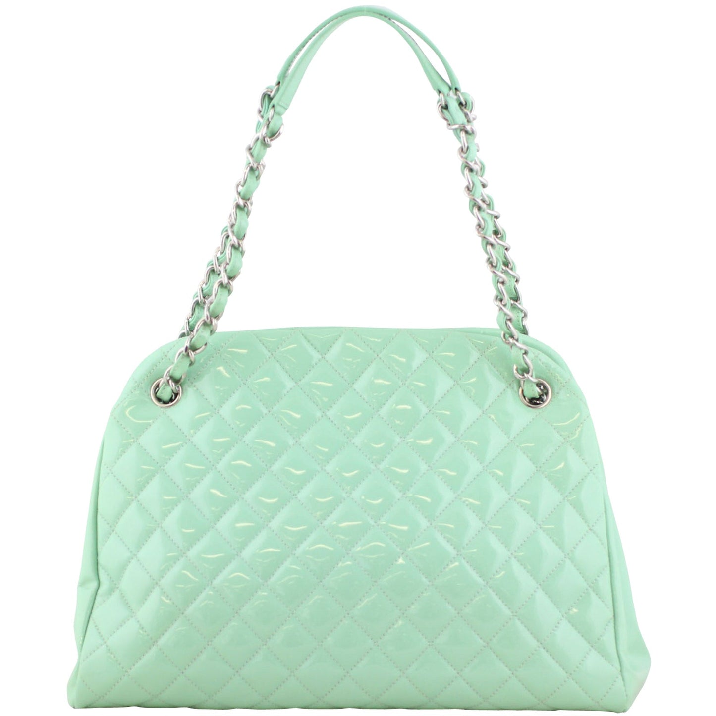 Chanel Mademoiselle Bowling Bag Green Large Handbag