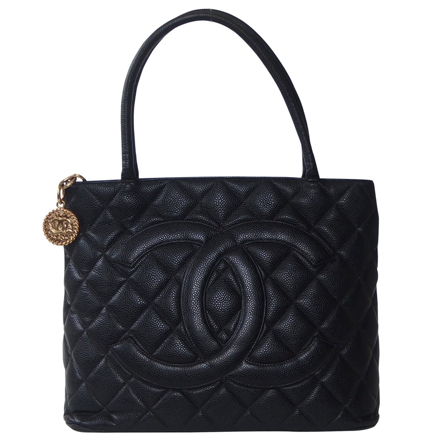 Chanel Medallion Tote 7 Series Black Tote Bag