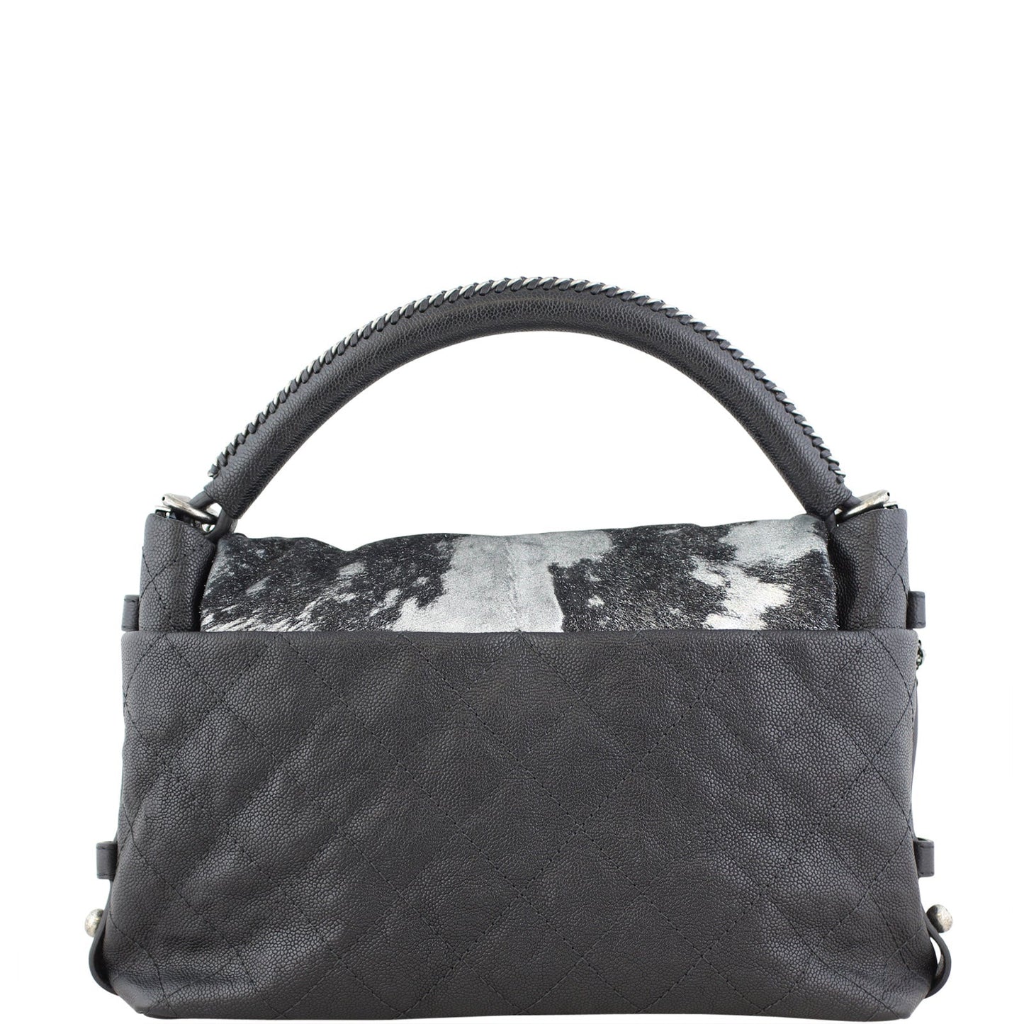 Chanel Metallic Pony Hair Top Handle Bag Handbag