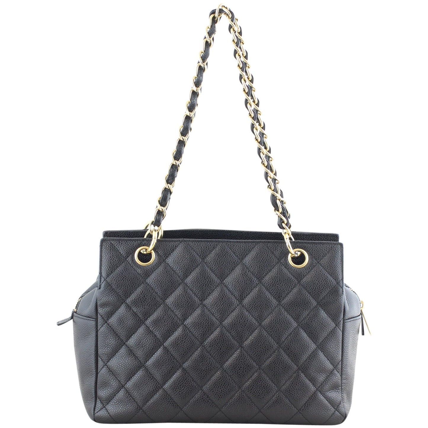 Chanel Petite Timeless Shopping Tote Hardware Gold Tote Bag