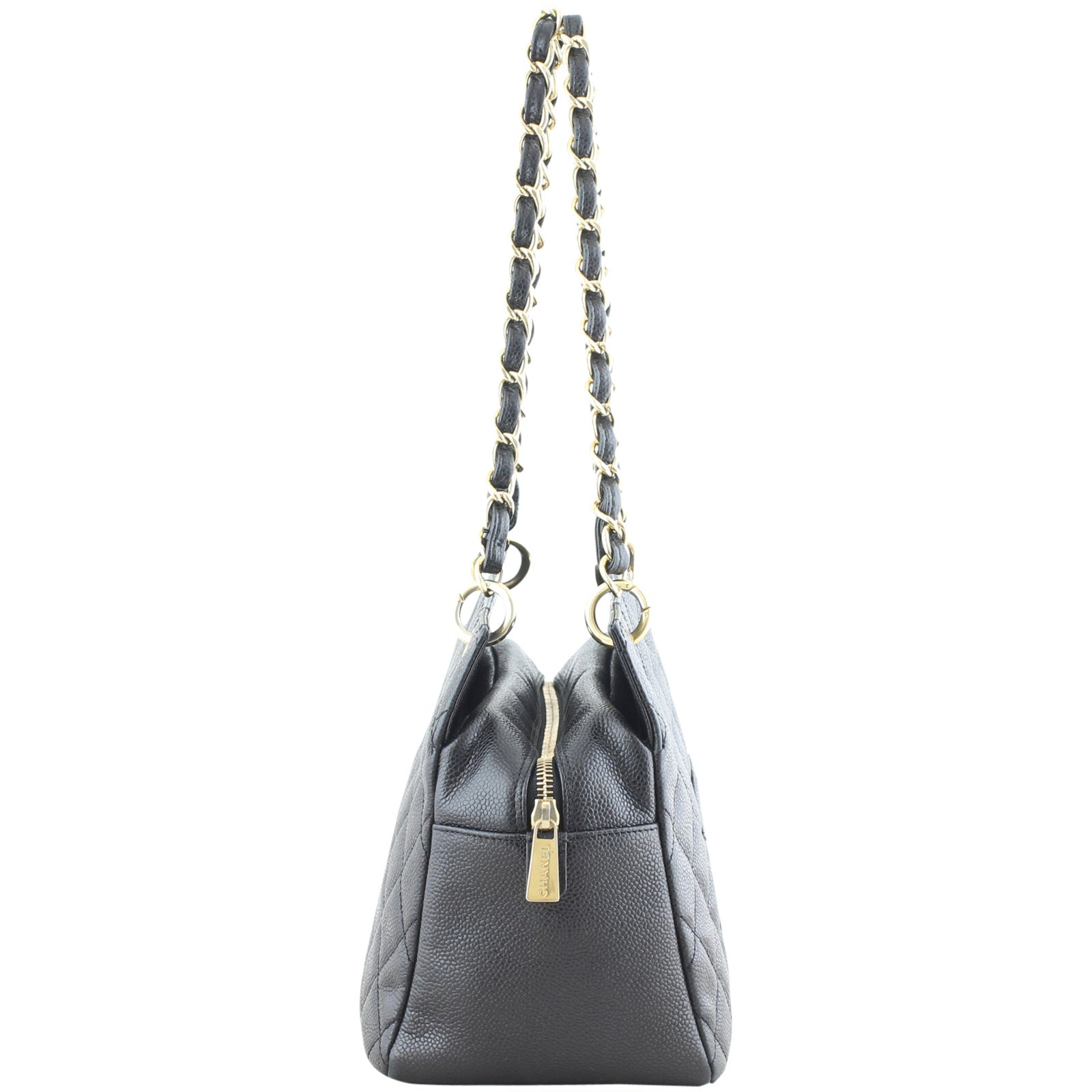 Chanel Petite Timeless Shopping Tote Hardware Gold Tote Bag